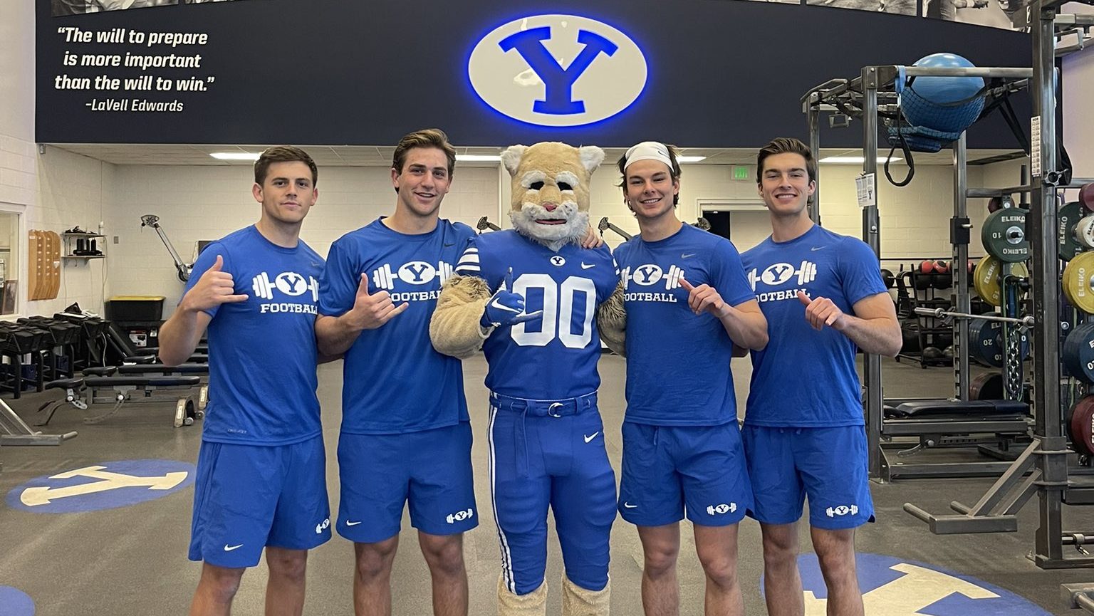 Cosmo Participates In Winter Conditioning With BYU Football Team