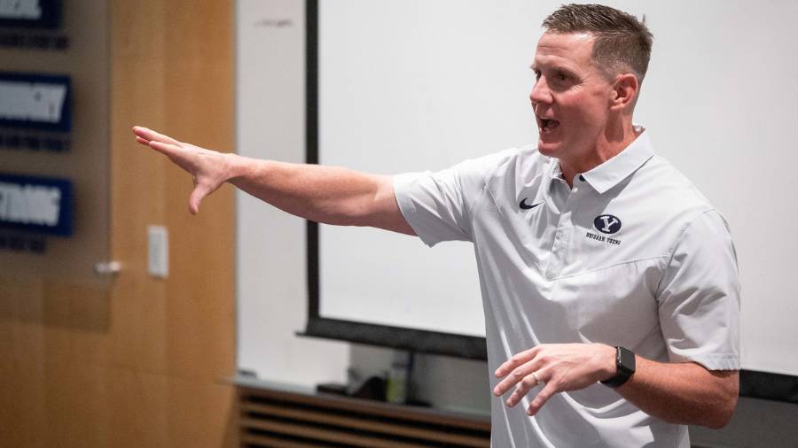 BYU Coach Jay Hill Won't Stop Working — Even At Disneyland