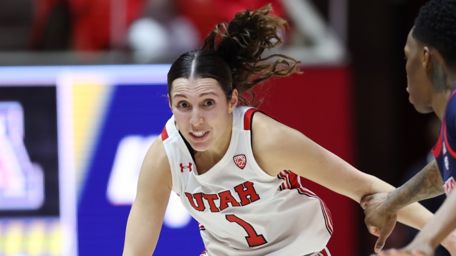Instant Replay: Utah's Isabel Palmer Beats Halftime Horn From Logo