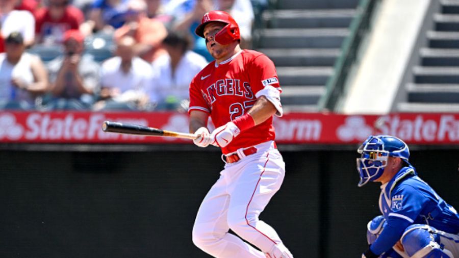 los angeles angels outfielder mike trout...