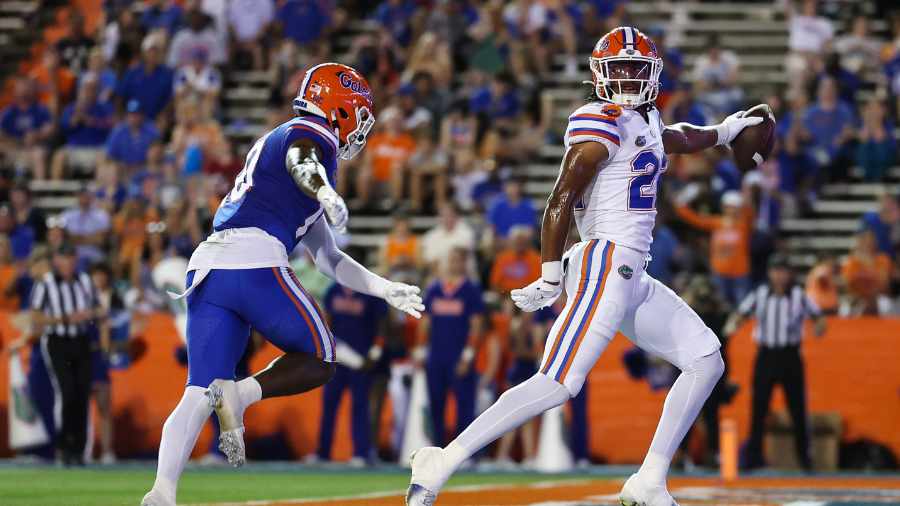 Florida-Gators-Compete-In-Spring-Game-At-Swamp-In-2023...